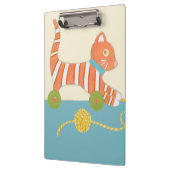 Porte-bloc Chat de jouet rayé avec balle de chaîne (Gauche)