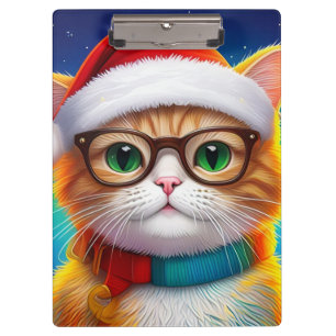 Porte-bloc Chat de Noël mignon Santa Claus-68265