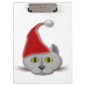 Porte-bloc chat de Père Noël "JOYEUX NOËL" (Devant)