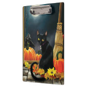 Porte-bloc Chat d'Halloween noir (Gauche)