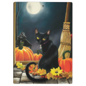 Porte-bloc Chat d'Halloween noir (Dos)
