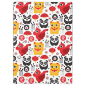 Porte-bloc Chat, dragon, et panda chanceux de la Chine (Dos)