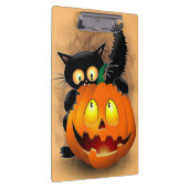 Porte-bloc Chat Fun Halloween Caractère mordant un Citrouille (Swatch)