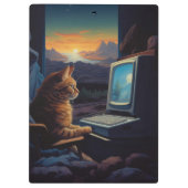 Porte-bloc Chat Gamer Retro | Jeu d'art Pixel 8 bits (Dos)