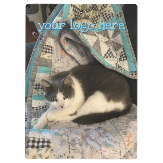 Porte-bloc Chat gris et blanc (Dos)