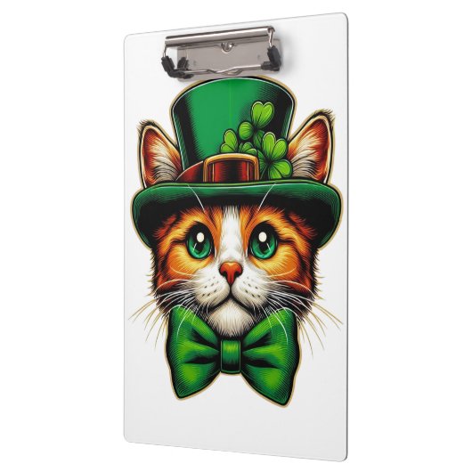 Porte-bloc Chat mignon/chaton Saint Patrick's Day (Gauche)