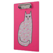 Porte-bloc Chat moderne du milieu du siècle, Fuchsia et rose (Gauche)