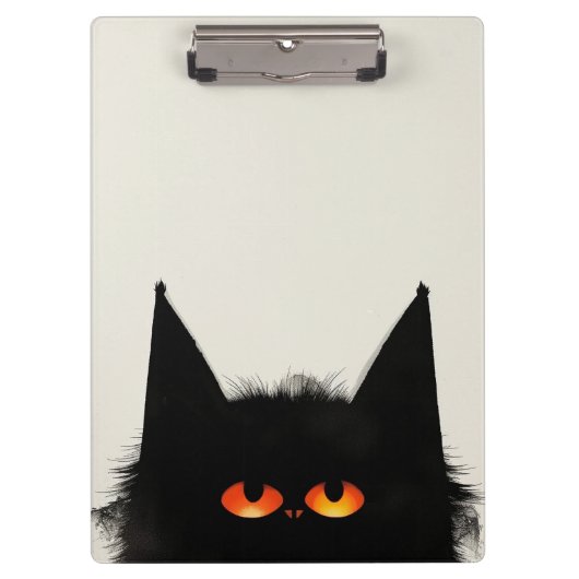 Porte-bloc Chat noir grumeux (Devant)