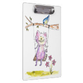 Porte-bloc Chat rose blanc mignon à la couture (Swatch)