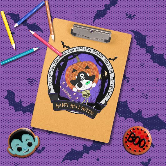 Porte-bloc Chat squelette pirate