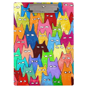 Porte-bloc Chats de dessin animé drôles dessin au crayon de c