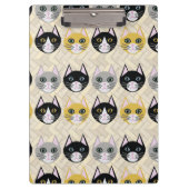 Porte-bloc Chats Herringbone Beige (Devant)