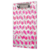 Porte-bloc Chaud rose et blanc Chevron Zebra (Gauche)