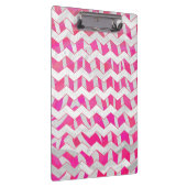 Porte-bloc Chaud rose et blanc Chevron Zebra (Swatch)