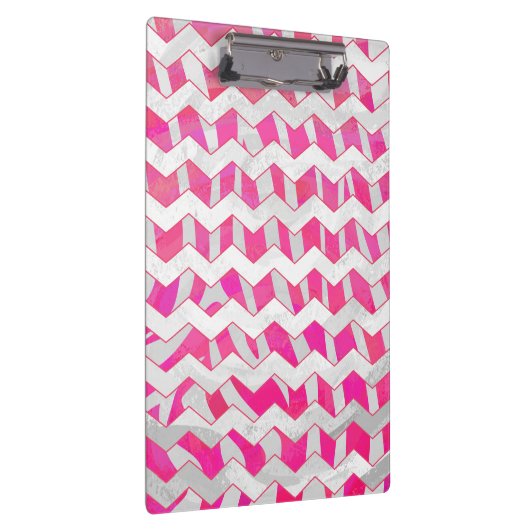 Porte-bloc Chaud rose et blanc Chevron Zebra (Swatch)