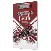 Porte-bloc Cheerleader Coach - Maroon Red, Gary & White (Gauche)