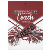 Porte-bloc Cheerleader Coach - Maroon Red, Gary & White (Dos)