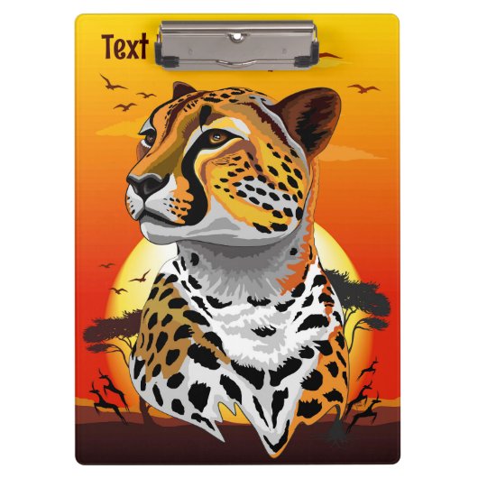 Porte-bloc Cheetah African Feline Wild Animal (Devant)