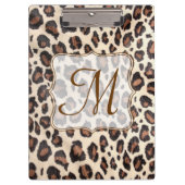 Porte-bloc Cheetah Spot Animal Monogramme Première Clip Board (Devant)