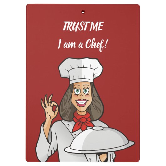 Porte-bloc Chef femme (Dos)