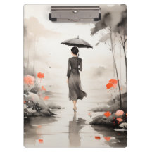 Chemin pluvieux serein avec accents floraux
