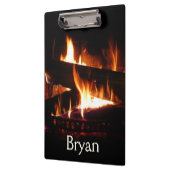 Porte-bloc Cheminée Chaleureuse Photographie de scène hiverna (Gauche)