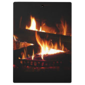 Porte-bloc Cheminée Chaleureuse Photographie de scène hiverna (Dos)