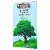 Porte-bloc Chêne personnalisé | Service d'élagage d'arbres (Gauche)