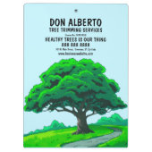 Porte-bloc Chêne personnalisé | Service d'élagage d'arbres (Dos)
