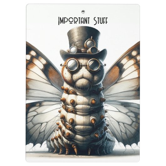 Porte-bloc Chenille Steampunk (Dos)