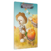 Porte-bloc Cher fermier chien avec Citrouille (Swatch)