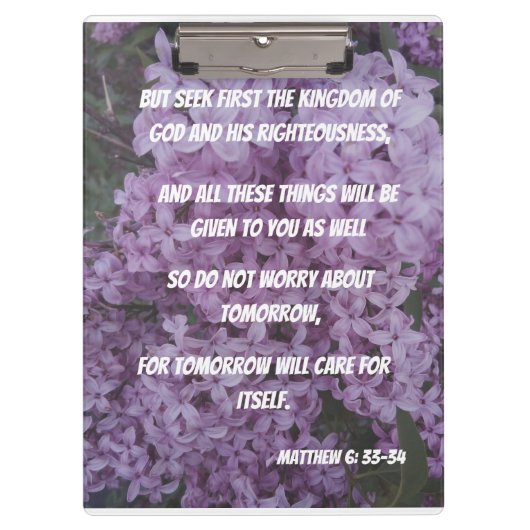 Porte-bloc Chercher D'Abord Le Royaume Christian (Devant)