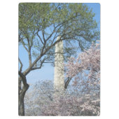 Porte-bloc Cherry Blossoms et le monument de Washington à DC (Dos)