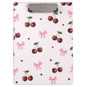 Porte-bloc Cherry & Pink Bows Pattern - Coquette Aesthetic  (Devant)