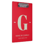 Porte-bloc Cherry Red White Elegant Monogramme : Modèle tenda (Swatch)