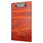 Porte-bloc Cherry Wood Custom Typography (Gauche)