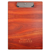 Porte-bloc Cherry Wood Custom Typography (Devant)