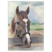 Porte-bloc Cheval Brown avec le licou (Dos)