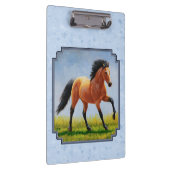 Porte-bloc Cheval Buckskin courant bleu clair (Swatch)