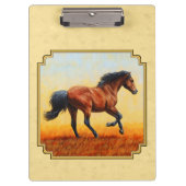 Porte-bloc Cheval de la baie de course Jaune (Devant)