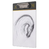 Porte-bloc Cheval - Dessin original - Porte - bloc Monogramme (Gauche)
