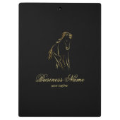 Porte-bloc Cheval en or (Dos)