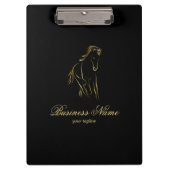 Porte-bloc Cheval en or (Devant)