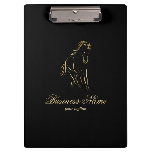 Porte-bloc Cheval en or (Devant)