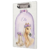 Porte-bloc Cheval Floral Violet Filles (Gauche)