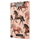 Porte-bloc Cheval mignon rose sans joint (Gauche)