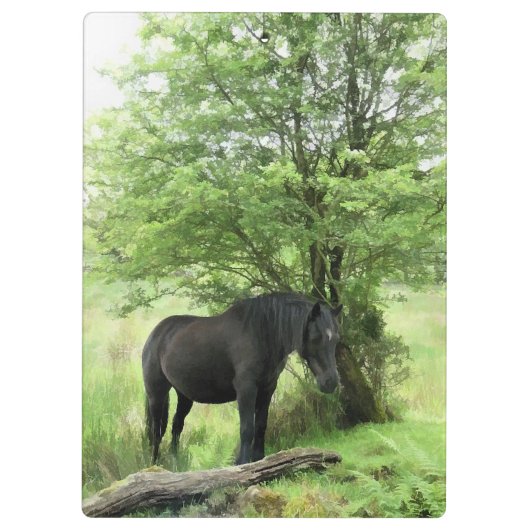 PORTE-BLOC CHEVAL NOIR (Dos)