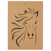 Porte-bloc Cheval rustique sur Porte - bloc de bois (Dos)