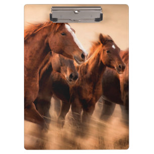 Porte-bloc Chevaux au galop, flou et crinières au vent