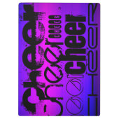 Porte-bloc Cheveux; Violet Vibrant Bleu et Magenta (Dos)